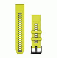 QuickFit 22 Watch Bands, Amp Yellow/Graphite Silicone - 22 mm - 010-13392-08 - Garmin